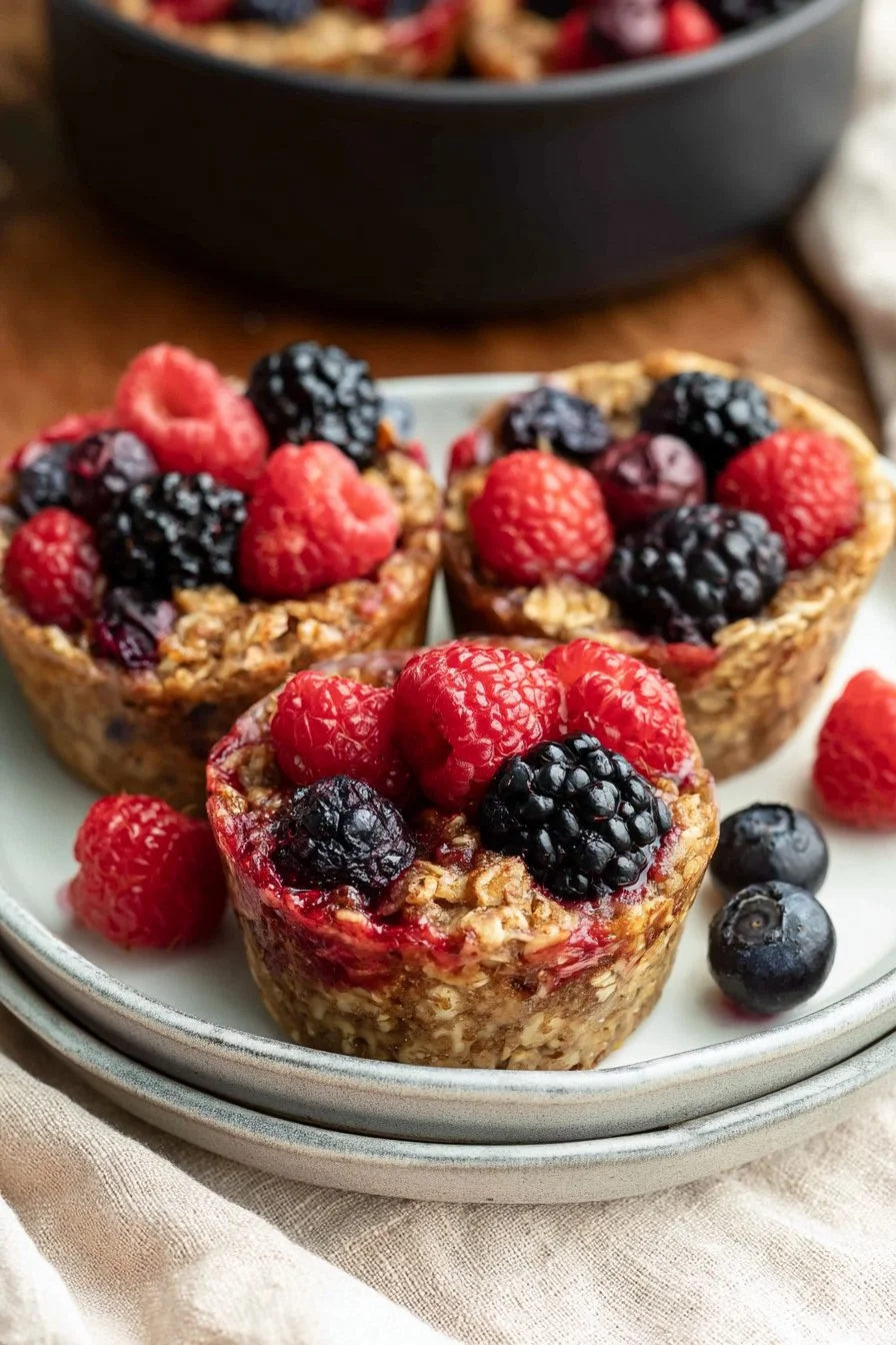 Mixed Berry Baked Oatmeal Cups