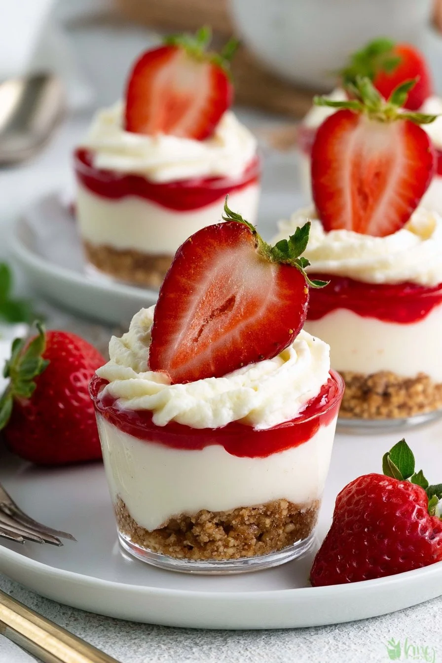 No-Bake Strawberry Cheesecake Cups