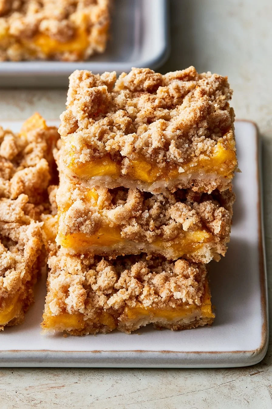Peach Crumble Bars