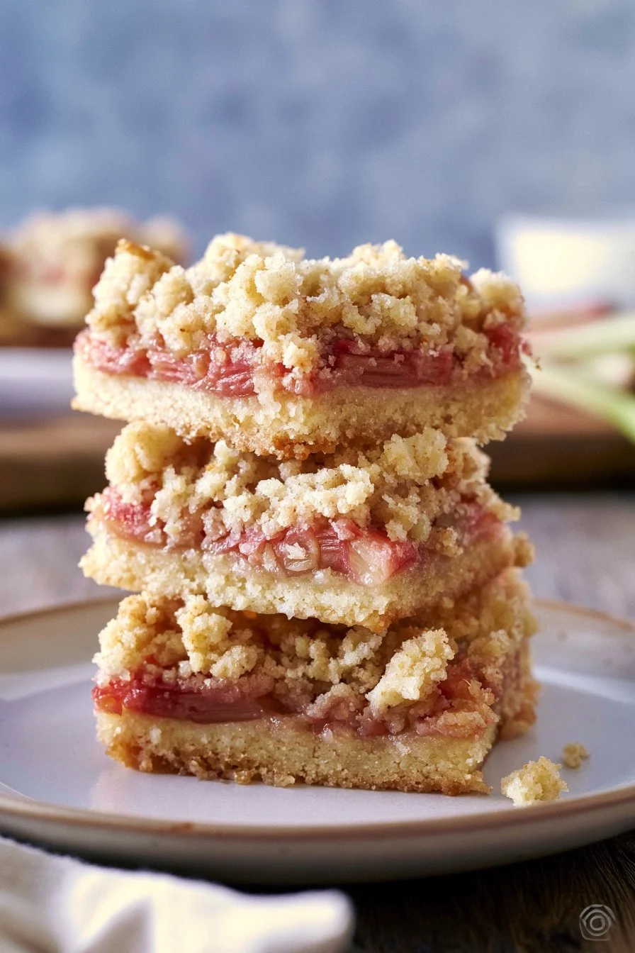 Rhubarb Crumble Bars