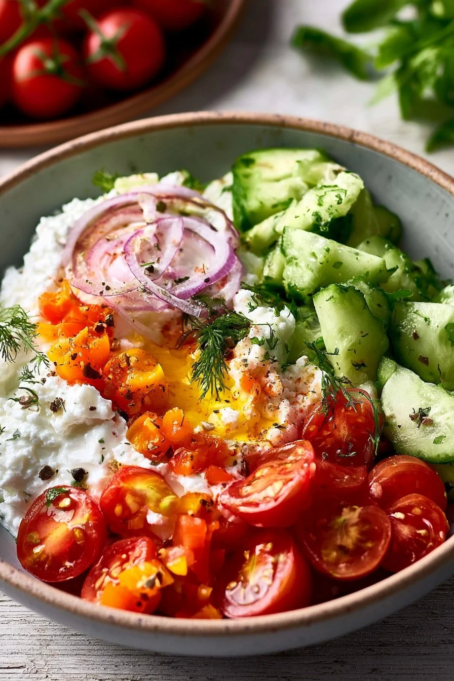 Savory Cottage Cheese Bowl
