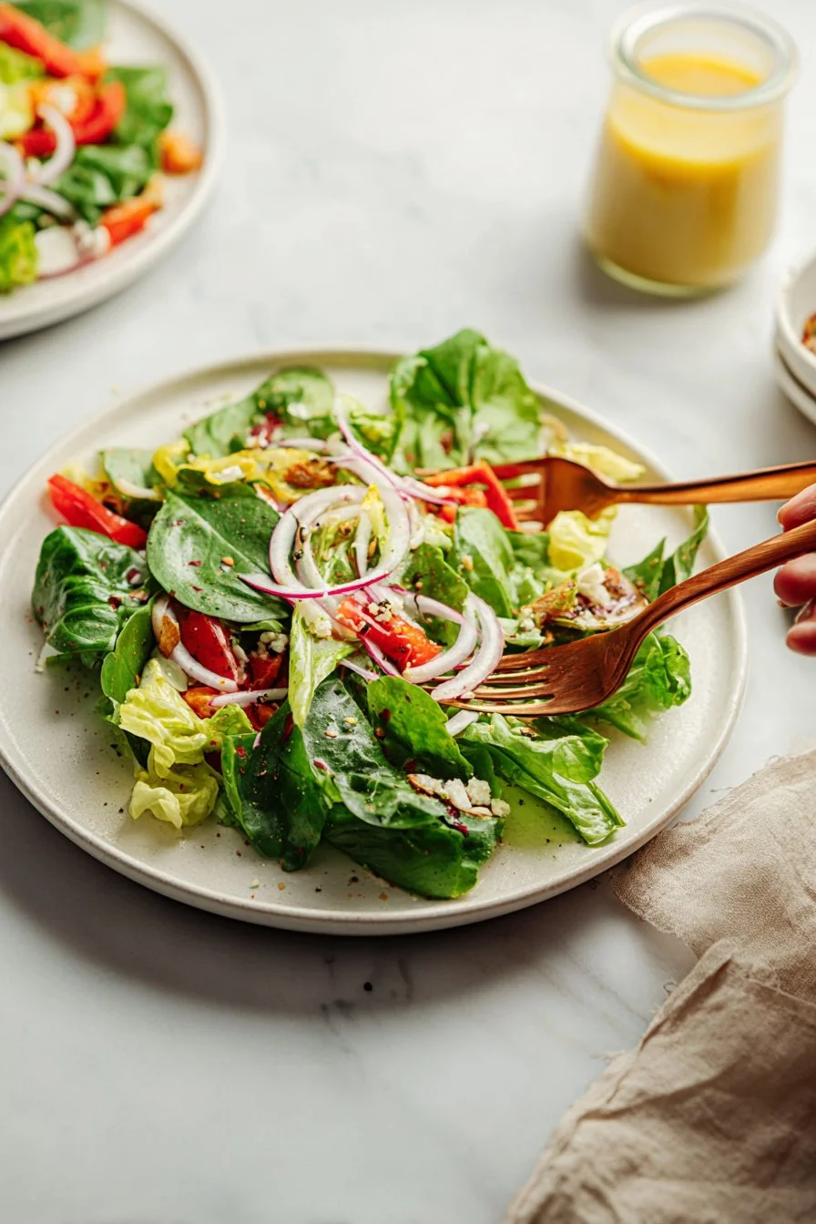 Simple Green Salad with Lemon Vinaigrette