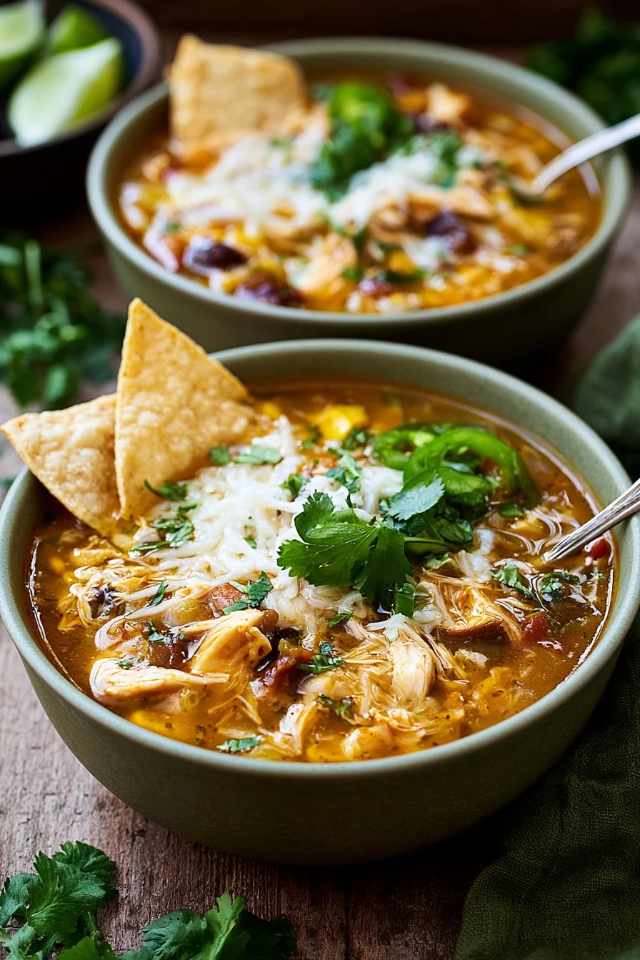 Slow Cooker Chicken Tortilla Soup