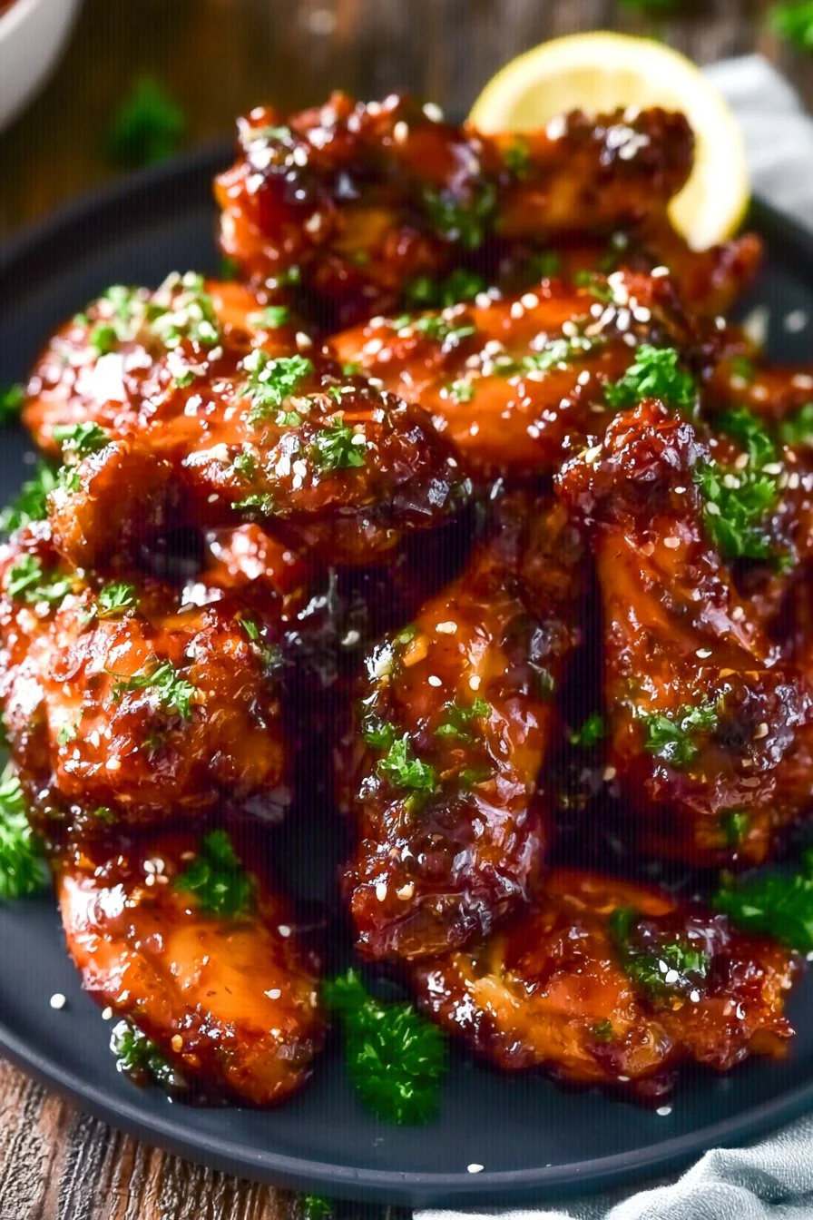 Spicy Honey Garlic Wings