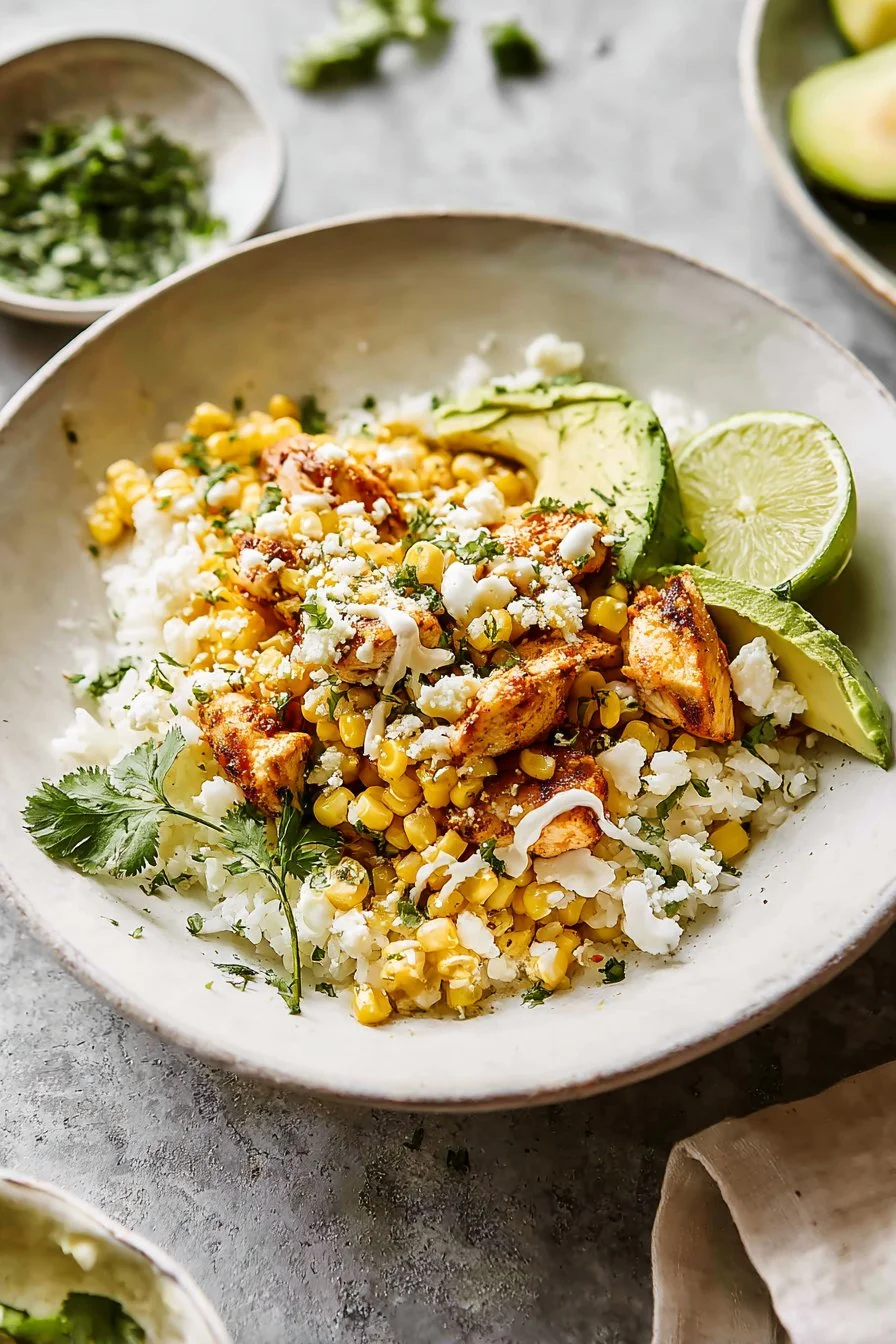 Street Corn Chicken Bowls