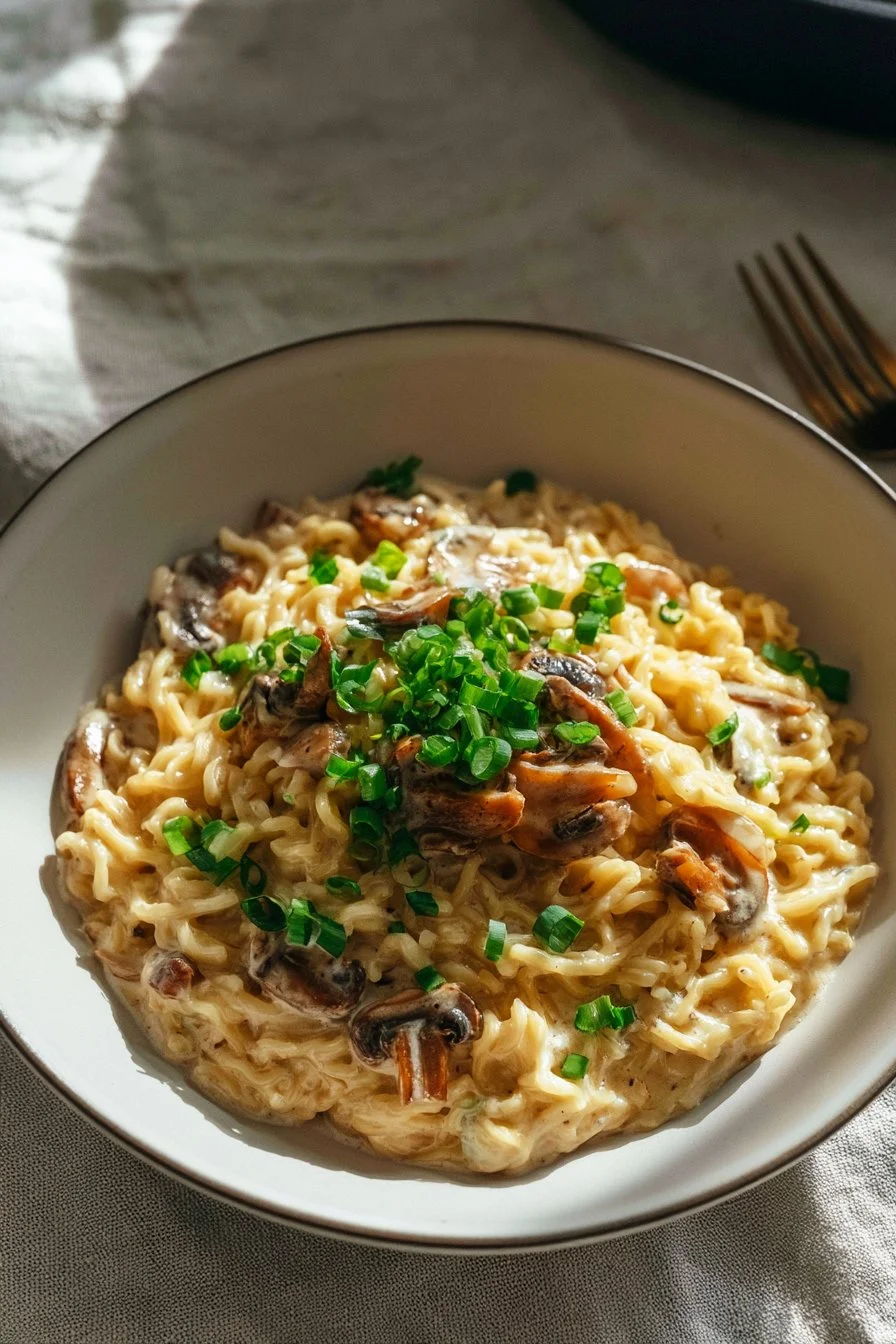 Creamy Garlic Mushroom Ramen