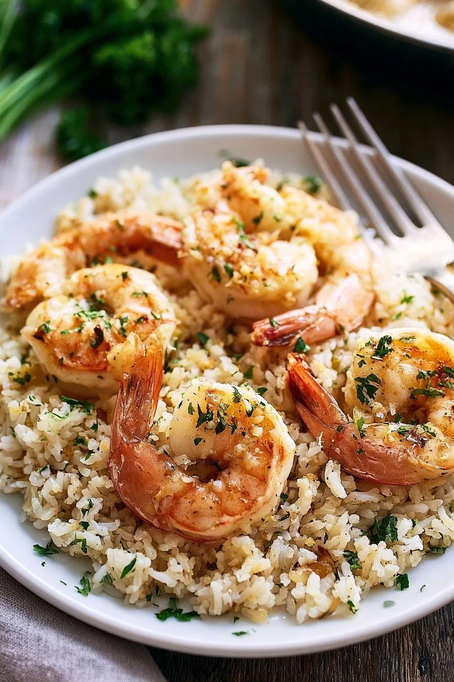 Garlic Butter Shrimp and Rice