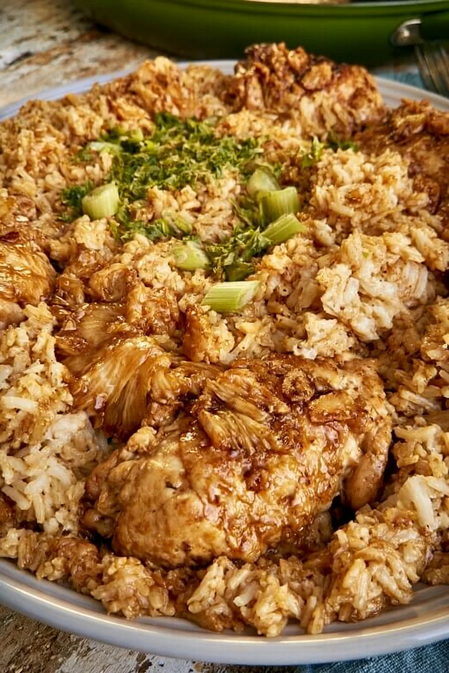 One Pot Honey Garlic Chicken and Rice