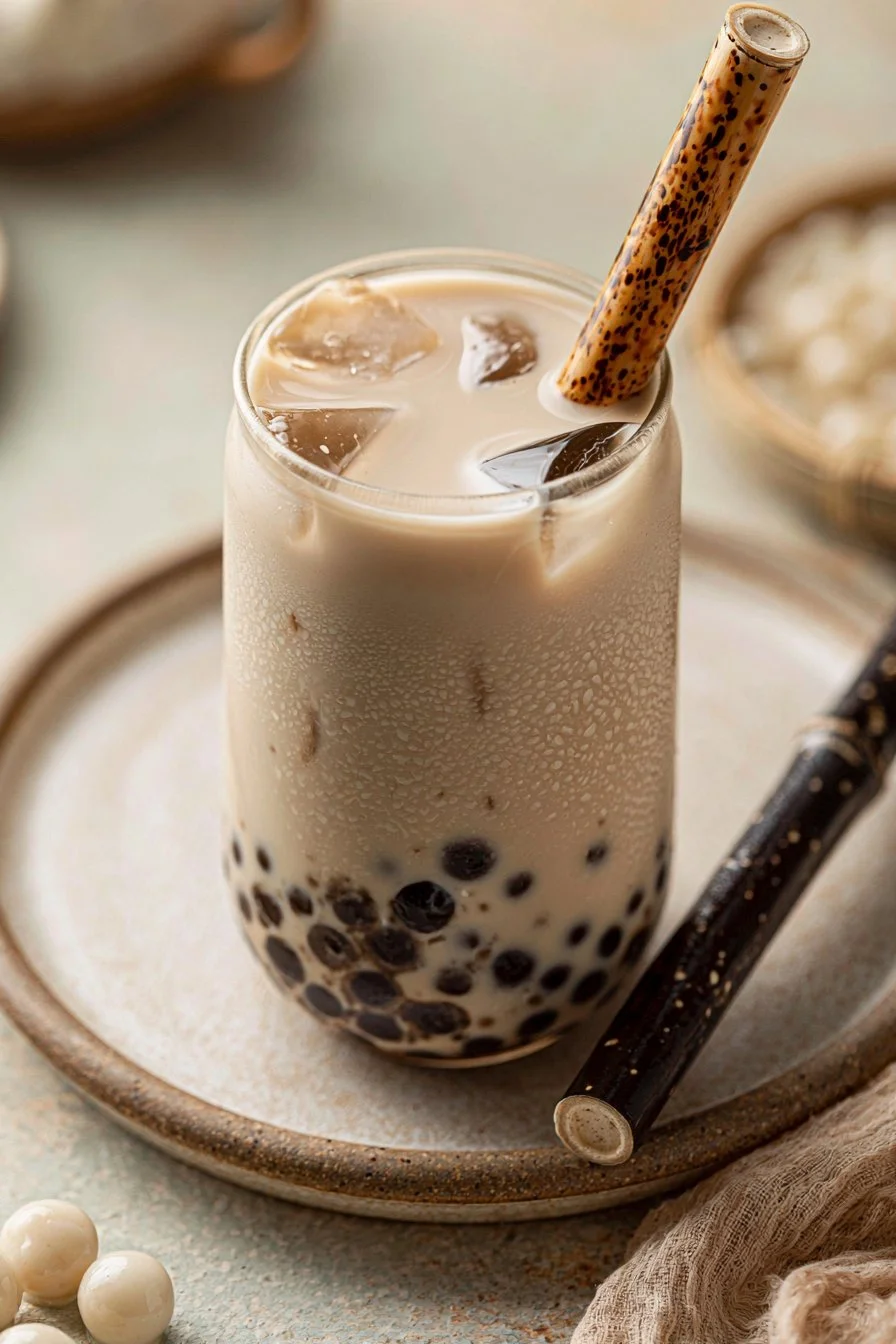 Vanilla Boba Milk Tea Iced or Hot